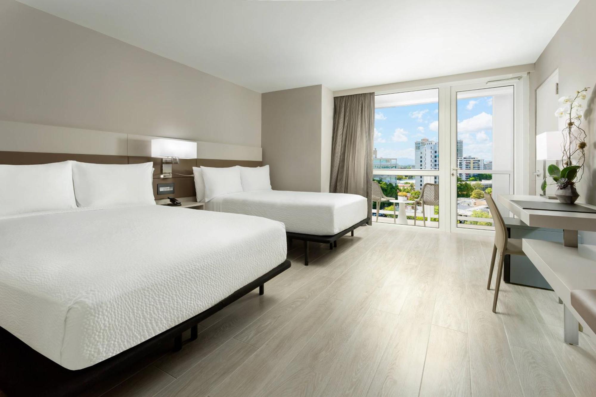 Two Double Beds Balcony