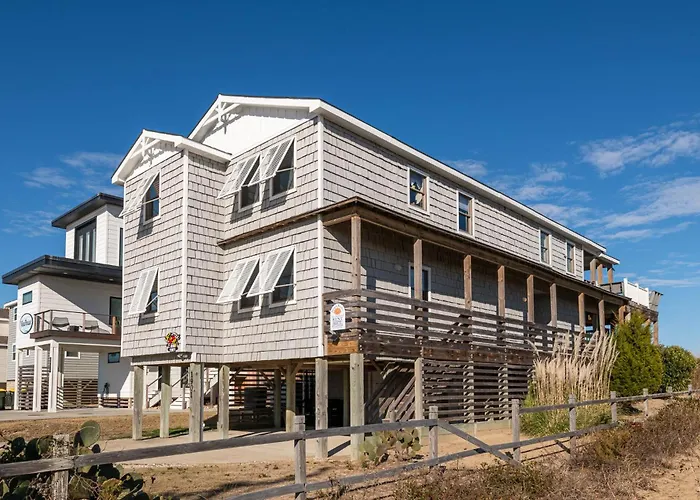 T.L. Sea - Kdh Mp 6, Oceanfront, Ocean View, Rec Room, Spacious Decks, Private Walk To Beach Kill Devil Hills