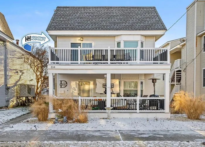 New 3Br - 2 Blocks Ocnj To Beach - Sleeps 10 Ocean City