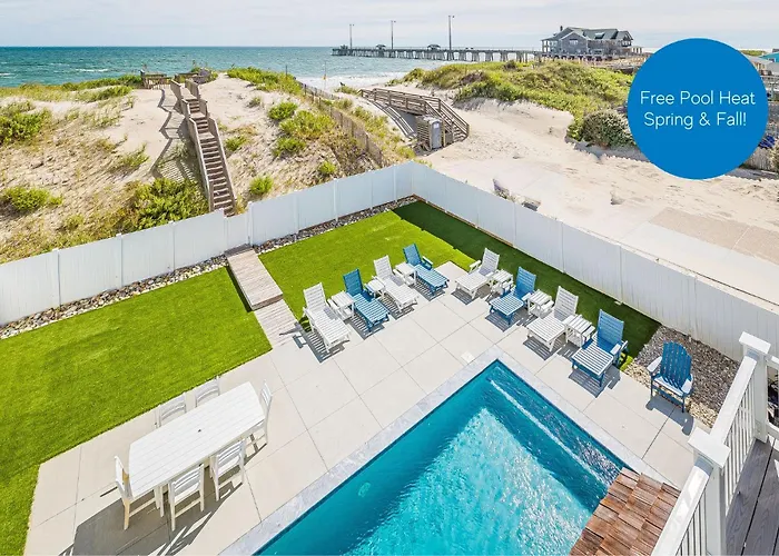 Pier View Oasis - Nags Head Mp 16, Oceanfront, Elevator, Theater, Pool, Hot Tub, Pets Ok Villa